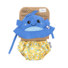Set Baby Costumino Contenitivo + Cappellino, Balena con protezione solare UPF 50+