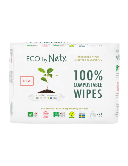 Eco by Naty -  Salviettine senza profumo confezione tripla (168 pezzi)